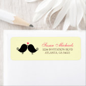 Love Birds Fallende Herzen Matching Address Label (Insitu)