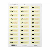 Love Birds Fallende Herzen Matching Address Label (Vorne)