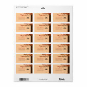 Love Birds Falling Hearts Address Labels Adressaufkleber (Vorne)