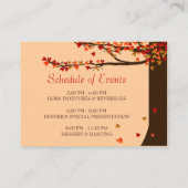 Love Birds Falling Hearts Mini Empfang 100pk Begleitkarte (Rückseite)