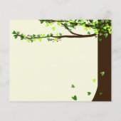 Love Birds Falling Hearts Oak Tree Direction Card (Rückseite)