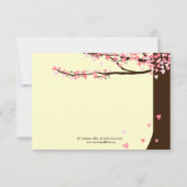 Love Birds Falling Hearts Oak Tree UAWG RSVP Karte (Rückseite)