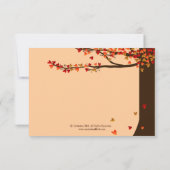 Love Birds Falling Hearts Oak Tree UAWG RSVP Karte (Rückseite)