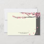 Love Birds Falling Hearts UAWG RSVP Karte (Rückseite)