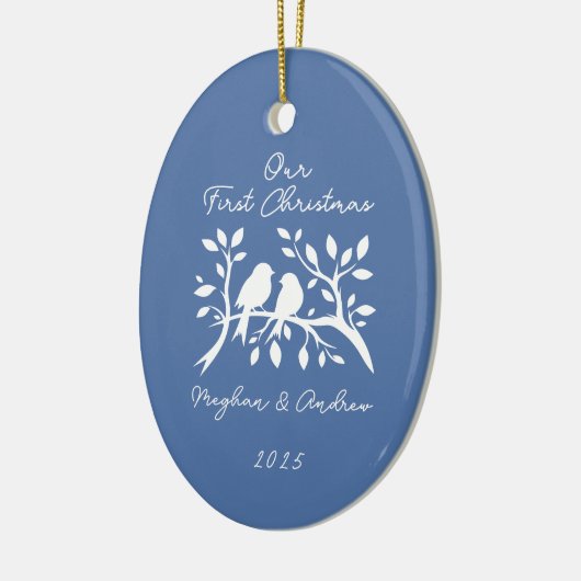 Love Birds First Christmas Ornament (Links)