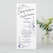 Love Birds Flat Wedding Einladung (Stehend Vorderseite)