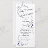 Love Birds Flat Wedding Einladung (Vorderseite)