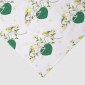 Love Birds Floral Kariert Seidenpapier (Ausschnitt)