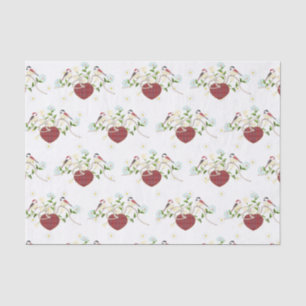 Love Birds Floral Seidenpapier