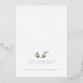 Love Birds Foil Save the Date Folieneinladung (Rückseite)