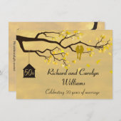 Love Birds Golden Anniversary Einladung (Vorne/Hinten)