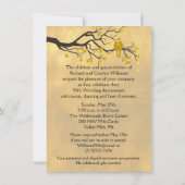 Love Birds Golden Anniversary Einladung (Rückseite)