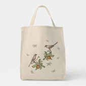 Love Birds Grocery Tote Bag Tragetasche (Rückseite)