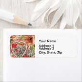 Love Birds Heart Red Art Collage (Insitu)