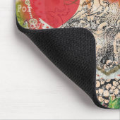 Love Birds Heart Red Art Collage Mousepad (Ecke)