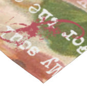 Love Birds Heart Red Art Collage Tischdecke (Schrägansicht)