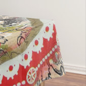 Love Birds Heart Red Art Collage Tischdecke (Beispiel)