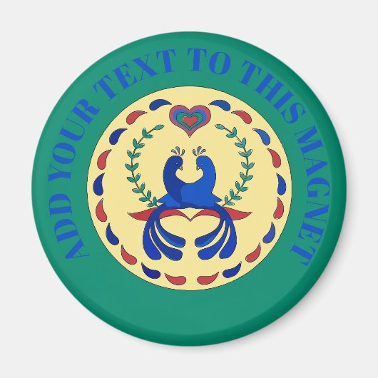 Love Birds Hex Sign Dutch Magnet (Vorne)