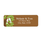 Love Birds in Tree-Rücksendeadresse (Vorne)