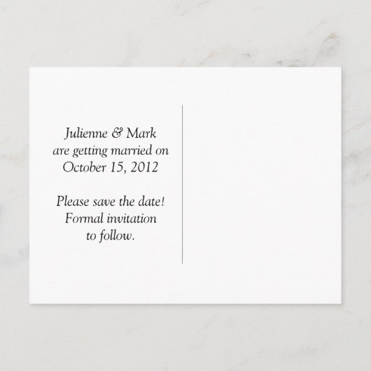 Love Birds Kirschblüten Save the Date Ankündigungspostkarte (Rückseite)