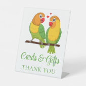 Love Birds Lovebirds Hochzeitskarten & Geschenke Sockelschild (Vorderseite)