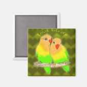 Love Birds Magnet (Vorderseite/Rückseite)