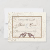 Love Birds 'n Lace - Save the Date Card (Vorderseite)