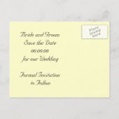 Love Birds on Sakura Tree Save the Date Postkarten (Rückseite)