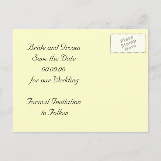 Love Birds on Sakura Tree Save the Date Postkarten (Rückseite)