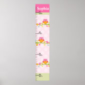 Love Birds & Owl Branch Growth Chart Behielt auf 8 Poster (Vorne)