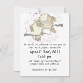 Love Birds Owl Wedding Invites Save The Date (Rückseite)