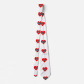 Love Birds Penguin Couple Red Heart Thunder_Cove Krawatte (Rückseite)