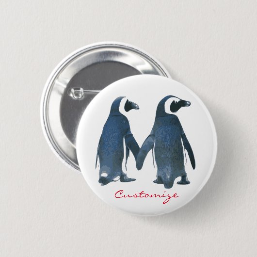 Love Birds Penguin Couple Thunder_Cove Button (Vorne & Hinten)