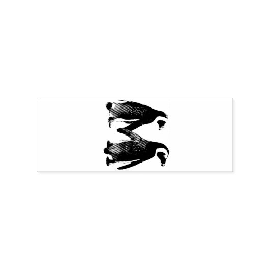 Love Birds Penguin Couple Thunder_Cove Gummistempel (Prägung)