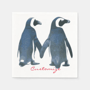 Love Birds Penguin Couple Thunder_Cove Serviette