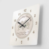 Love Birds Personalisierte Uhr zum ersten Jahresta (Winkel)