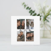 Love Birds Photo Collage Card for Couples (Stehend Vorderseite)
