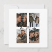 Love Birds Photo Collage Card for Couples (Vorderseite)