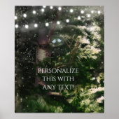 Love Birds + Pine Tree Night Wedding Custom Banner Poster (Vorne)