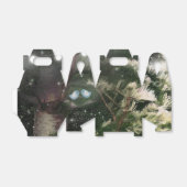 Love Birds + Pine Tree Night Wedding Custom Gefall Geschenkschachtel (Ungefaltet)