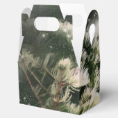 Love Birds + Pine Tree Night Wedding Custom Gefall Geschenkschachtel (Geöffnet)