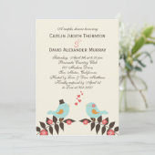 Love Birds Polterabend Einladung (Stehend Vorderseite)