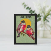 Love Birds Postcard Postkarte (Stehend Vorderseite)