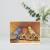Love Birds Postkarte (Stehend Vorderseite)