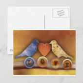 Love Birds Postkarte (Vorne/Hinten)