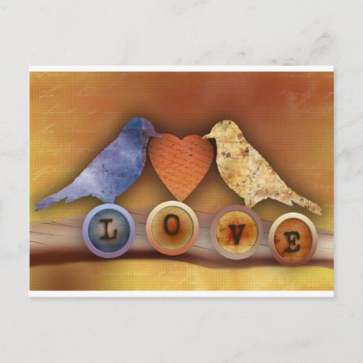 Love Birds Postkarte (Vorderseite)