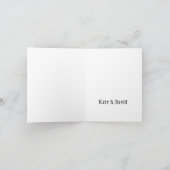 Love Birds Sakura Doppeltes Glück Hochzeit Dankeskarte (Innenseite)