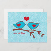 Love Birds Save the Date Einladung (Vorne/Hinten)