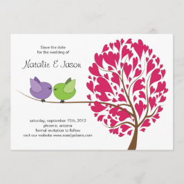 Love Birds Save the Date Karte
