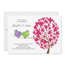 Love Birds Save the Date Karte